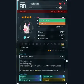 Max Legit Melpaca god-roll (legit attacker)
