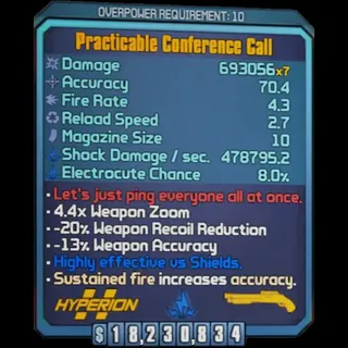 borderlands 2: Conference Call (Xbox/PC) (adjustable level) (adjustable element)