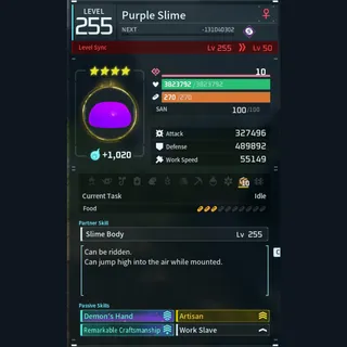 Modded Purple Slime god-roll (worker)