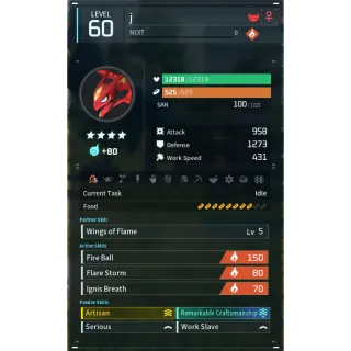 suzaku godroll (worker) pal palworld