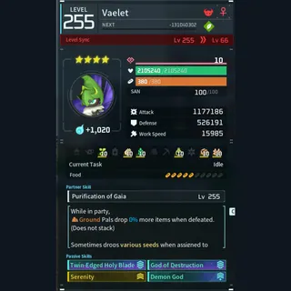 Palworld: Modded Vaelet godroll (attacker) pal Pals | Pal World | Pals