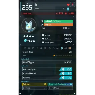 mau cryst godroll (farmer) (modded) pal palworld