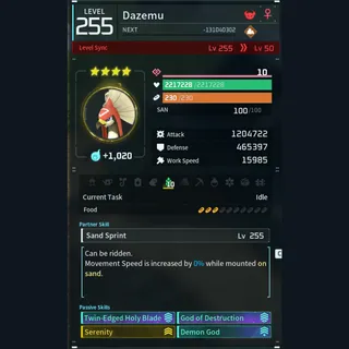 Modded Dazemu god-roll (attacker)