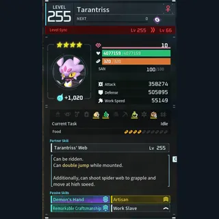 Palworld: Modded Tarantriss godroll (worker) pal Pals | Pal World | Pals