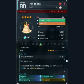 Max Legit Kingpaca god-roll (legit attacker)