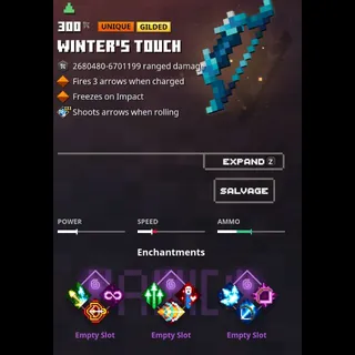 minecraft dungeons:  winter's touch