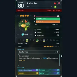 Max Legit Palumba god-roll (glider/transport/full-speed mount)