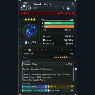 Palworld: Modded Suzaku godroll (worker) pal Pals | Pal World | Pals