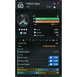Palworld: Faleris aqua godroll (attacker) pal Pals | Pal World | Pals