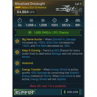 modded level 1 saw blade onslaught (ordnance)