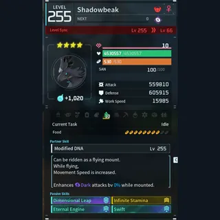 Palworld: Modded Shadowbeak godroll (mount) pal Pals | Pal World | Pals