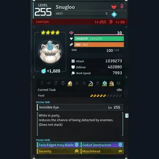 Palworld: Modded Snugloo godroll (attacker) pal Pals | Pal World | Pals