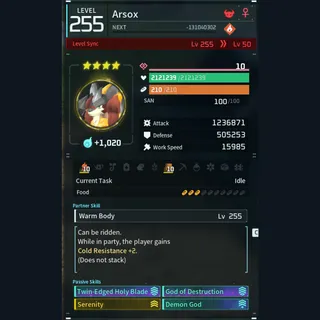 Modded Arsox god-roll (attacker)