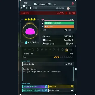 Modded Illuminant Slime god-roll (worker)