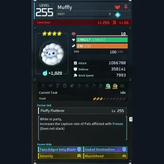 Palworld: Modded Muffly godroll (attacker) pal Pals | Pal World | Pals