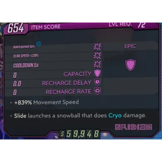 borderlands 3 speed demon items