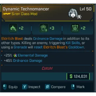 god-roll dynamic technomancer (elemental & ordnance dmg)