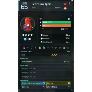 Palworld: leezepunk ignis godroll (worker) pal Pals | Pal World | Pals