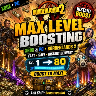 borderlands 2 max level boosting