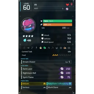 daedream godroll (worker) pal palworld