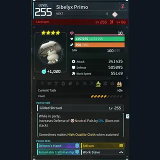 Palworld: Modded Sibelyx godroll (worker) pal Pals | Pal World | Pals