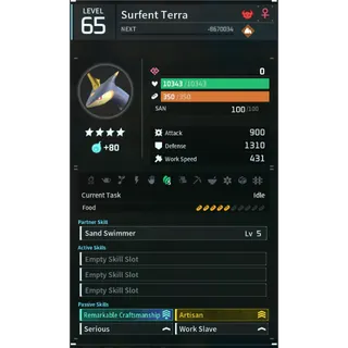Palworld: surfent terra (worker)(god-roll) | Pal World | Pals