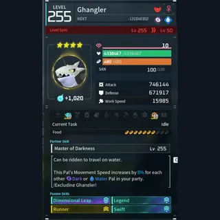 Modded Ghangler god-roll (glider/transport/full-speed mount)