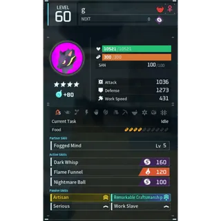 kitsun noct godroll (worker) pal palworld