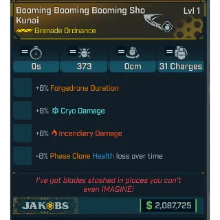 modded level 1 kunai (1 thousand paper cuts)