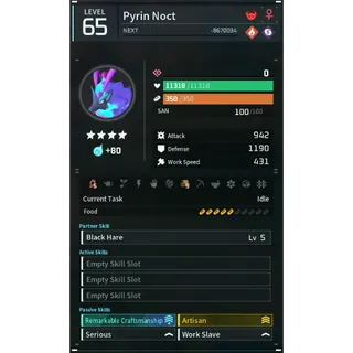 pyrin noct godroll (worker) pal palworld