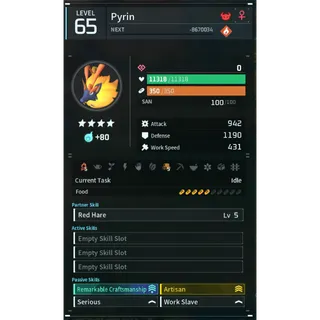 pyrin godroll (worker) pal palworld