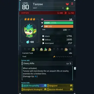 Max Legit Tanzee god-roll (booster)