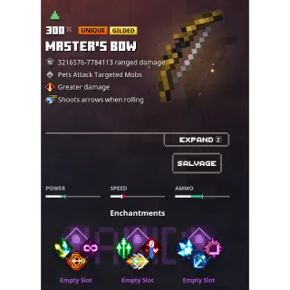 minecraft dungeons:  master's bow