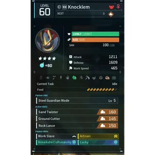 Knocklem (worker)(god-roll) Palworld