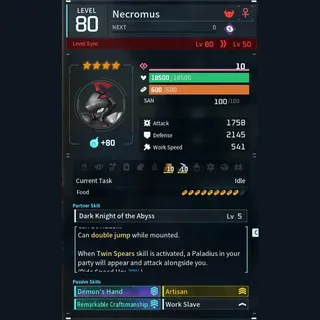 Max Legit Necromus god-roll (worker)