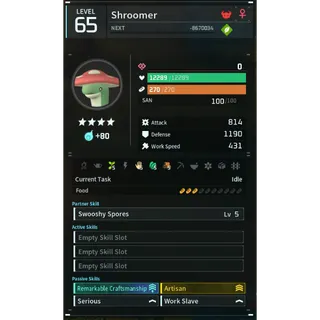 shroomer (worker)(god-roll) Palworld