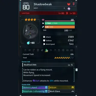 Max Legit Shadowbeak god-roll (worker)