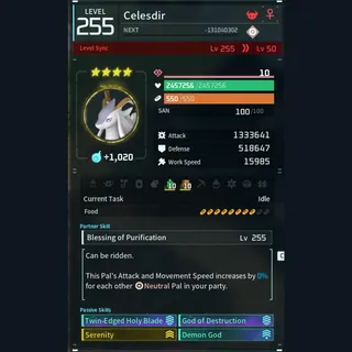 Modded Celesdir god-roll (attacker)