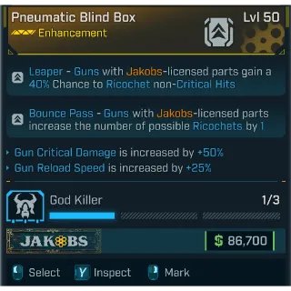 GROLL pneumatic blind box level 50 (enchantment) (jakobs)