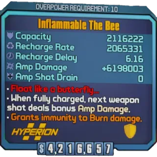 Borderlands 2 : Bee shield any level or OP LEVEL 1-10 (XBOX/PC)