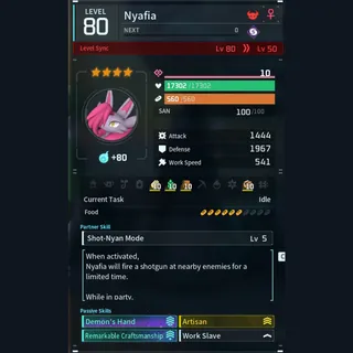 Max Legit Nyafia god-roll (worker)