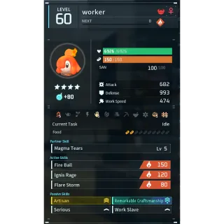 Palworld: flambelle (worker)(god-roll) | Pal World | Pals