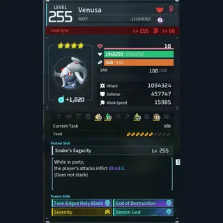 Palworld: Modded Venusa godroll (attacker) pal Pals | Pal World | Pals