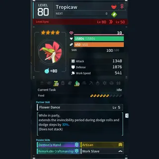 Max Legit Tropicaw god-roll (worker)