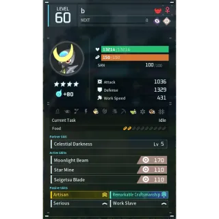 selyne godroll (worker) pal palworld