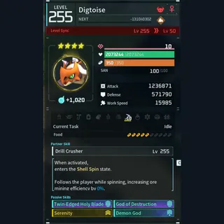 Modded Digtoise god-roll (attacker)