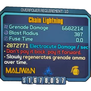 borderlands 2: Chain Lightnings (Xbox/PC) (adjustable level)