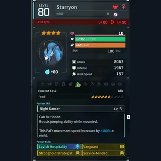 Max Legit Starryon god-roll (booster)