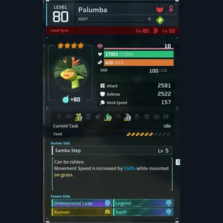 Max Legit Palumba god-roll (glider/transport/full-speed mount)