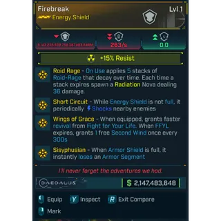 modded pearlescent shield level 1 ultimate shield (every effect and perk) (v2)